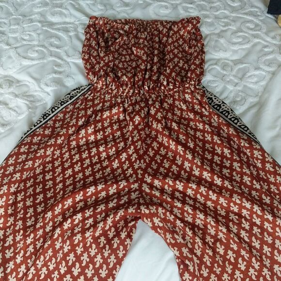 Elan Strapless Moroccan Print Strapless Jumpsuit - Picture 9 of 13